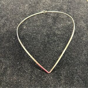 Sterling silver vneck slide